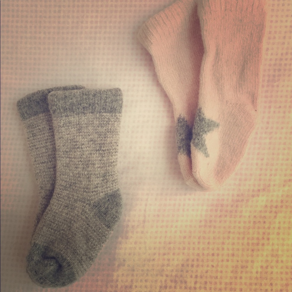 White and Warren cashmere baby socks
